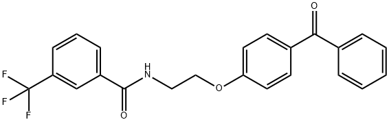 N-[2-(4-benzoylphenoxy)ethyl]-3-(trifluoromethyl)benzamide Structure