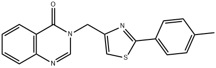 3-[[2-(4-methylphenyl)-1,3-thiazol-4-yl]methyl]quinazolin-4-one Structure