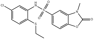 N-(5-chloro-2-ethylsulfanylphenyl)-3-methyl-2-oxo-1,3-benzoxazole-5-sulfonamide Structure