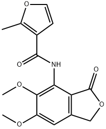 N-(5,6-dimethoxy-3-oxo-1H-2-benzofuran-4-yl)-2-methylfuran-3-carboxamide Struktur