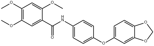 N-[4-(1,3-benzodioxol-5-yloxy)phenyl]-2,4,5-trimethoxybenzamide Struktur