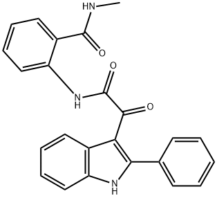 N-methyl-2-[[2-oxo-2-(2-phenyl-1H-indol-3-yl)acetyl]amino]benzamide Struktur
