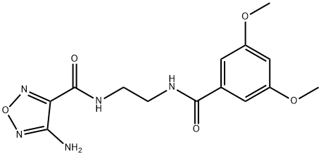 4-amino-N-[2-[(3,5-dimethoxybenzoyl)amino]ethyl]-1,2,5-oxadiazole-3-carboxamide Structure