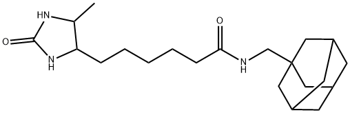 N-(1-adamantylmethyl)-6-(5-methyl-2-oxoimidazolidin-4-yl)hexanamide Struktur