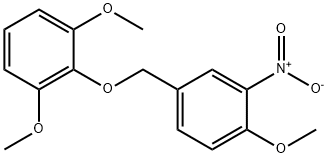 1,3-dimethoxy-2-[(4-methoxy-3-nitrophenyl)methoxy]benzene Struktur