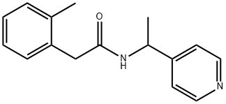 2-(2-methylphenyl)-N-(1-pyridin-4-ylethyl)acetamide 化学構造式