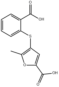 4-(2-carboxyphenyl)sulfanyl-5-methylfuran-2-carboxylic acid Structure