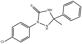 2-(4-chlorophenyl)-5-methyl-5-phenyl-1,2,4-triazolidine-3-thione Structure