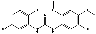 1-(5-chloro-2,4-dimethoxyphenyl)-3-(5-chloro-2-methoxyphenyl)thiourea 化学構造式