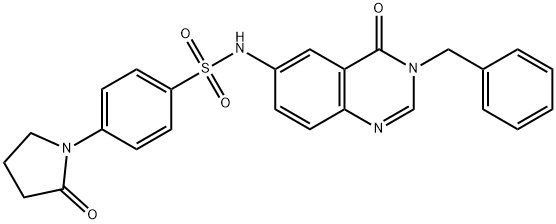 N-(3-benzyl-4-oxoquinazolin-6-yl)-4-(2-oxopyrrolidin-1-yl)benzenesulfonamide Structure