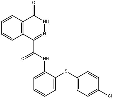 N-[2-(4-chlorophenyl)sulfanylphenyl]-4-oxo-3H-phthalazine-1-carboxamide 结构式