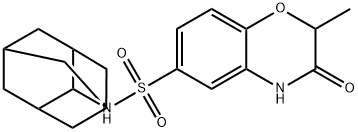 N-(2-adamantyl)-2-methyl-3-oxo-4H-1,4-benzoxazine-6-sulfonamide 结构式