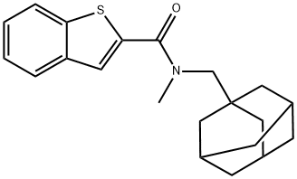N-(1-adamantylmethyl)-N-methyl-1-benzothiophene-2-carboxamide Structure