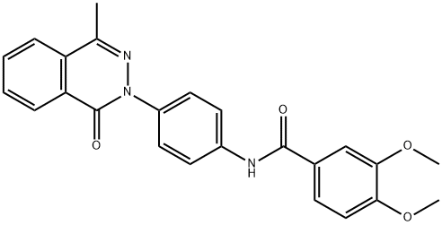 3,4-dimethoxy-N-[4-(4-methyl-1-oxophthalazin-2-yl)phenyl]benzamide 结构式