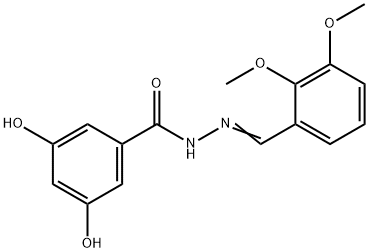 N-[(E)-(2,3-dimethoxyphenyl)methylideneamino]-3,5-dihydroxybenzamide Structure