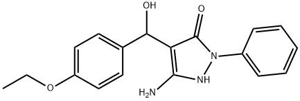 5-amino-4-[(4-ethoxyphenyl)-hydroxymethyl]-2-phenyl-1H-pyrazol-3-one Structure