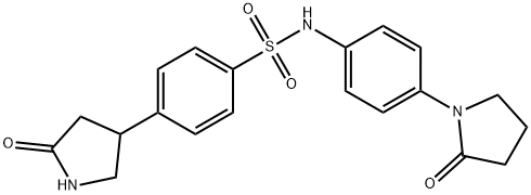 4-(5-oxopyrrolidin-3-yl)-N-[4-(2-oxopyrrolidin-1-yl)phenyl]benzenesulfonamide Struktur