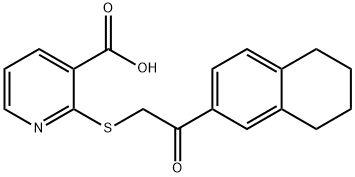 2-[2-oxo-2-(5,6,7,8-tetrahydronaphthalen-2-yl)ethyl]sulfanylpyridine-3-carboxylic acid Structure