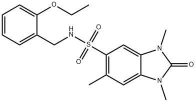 N-[(2-ethoxyphenyl)methyl]-1,3,6-trimethyl-2-oxobenzimidazole-5-sulfonamide Struktur