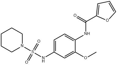 N-[2-methoxy-4-(piperidin-1-ylsulfonylamino)phenyl]furan-2-carboxamide Structure