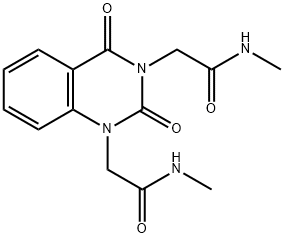 N-methyl-2-[3-[2-(methylamino)-2-oxoethyl]-2,4-dioxoquinazolin-1-yl]acetamide Struktur