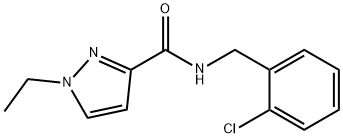 N-[(2-chlorophenyl)methyl]-1-ethylpyrazole-3-carboxamide Structure