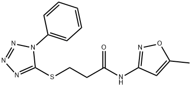 945117-87-3 N-(5-methyl-1,2-oxazol-3-yl)-3-(1-phenyltetrazol-5-yl)sulfanylpropanamide