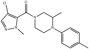 (4-chloro-2-methylpyrazol-3-yl)-[3-methyl-4-(4-methylphenyl)piperazin-1-yl]methanone|