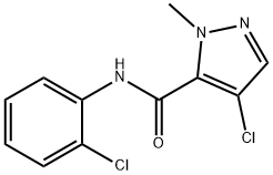 4-chloro-N-(2-chlorophenyl)-2-methylpyrazole-3-carboxamide Structure