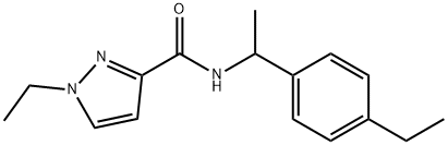 1-ethyl-N-[1-(4-ethylphenyl)ethyl]pyrazole-3-carboxamide Structure