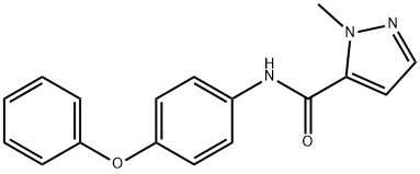 2-methyl-N-(4-phenoxyphenyl)pyrazole-3-carboxamide 化学構造式