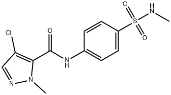 4-chloro-2-methyl-N-[4-(methylsulfamoyl)phenyl]pyrazole-3-carboxamide Structure