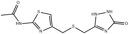 N-[4-[(5-oxo-1,2-dihydro-1,2,4-triazol-3-yl)methylsulfanylmethyl]-1,3-thiazol-2-yl]acetamide Struktur