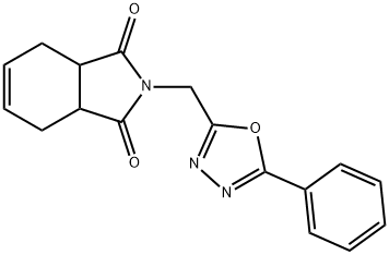 2-[(5-phenyl-1,3,4-oxadiazol-2-yl)methyl]-3a,4,7,7a-tetrahydroisoindole-1,3-dione Structure