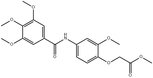 methyl 2-[2-methoxy-4-[(3,4,5-trimethoxybenzoyl)amino]phenoxy]acetate Struktur