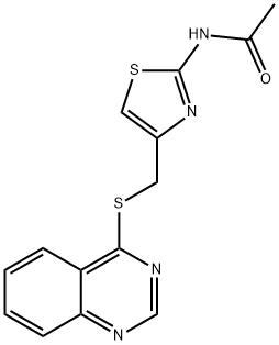 N-[4-(quinazolin-4-ylsulfanylmethyl)-1,3-thiazol-2-yl]acetamide Structure