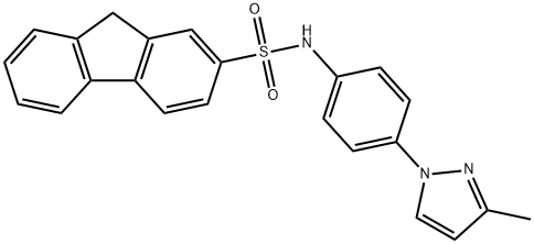 N-[4-(3-methylpyrazol-1-yl)phenyl]-9H-fluorene-2-sulfonamide Structure