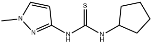 1-cyclopentyl-3-(1-methylpyrazol-3-yl)thiourea Struktur