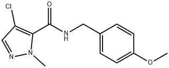 4-chloro-N-[(4-methoxyphenyl)methyl]-2-methylpyrazole-3-carboxamide|