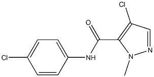 4-chloro-N-(4-chlorophenyl)-2-methylpyrazole-3-carboxamide Structure