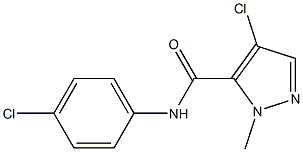 4-chloro-N-(4-chlorophenyl)-2-methylpyrazole-3-carboxamide 化学構造式