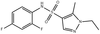 N-(2,4-difluorophenyl)-1-ethyl-5-methylpyrazole-4-sulfonamide Struktur