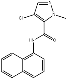 4-chloro-2-methyl-N-naphthalen-1-ylpyrazole-3-carboxamide Structure