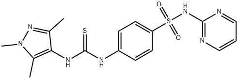 1-[4-(pyrimidin-2-ylsulfamoyl)phenyl]-3-(1,3,5-trimethylpyrazol-4-yl)thiourea Structure