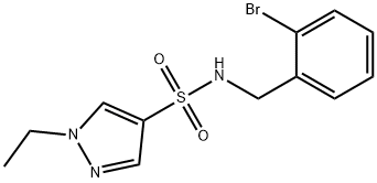 N-[(2-bromophenyl)methyl]-1-ethylpyrazole-4-sulfonamide Structure