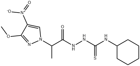 1-cyclohexyl-3-[2-(3-methoxy-4-nitropyrazol-1-yl)propanoylamino]thiourea|