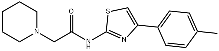 N-[4-(4-methylphenyl)-1,3-thiazol-2-yl]-2-piperidin-1-ylacetamide Struktur