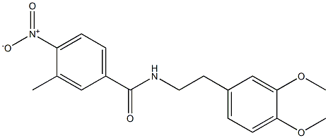 N-[2-(3,4-dimethoxyphenyl)ethyl]-3-methyl-4-nitrobenzamide Struktur