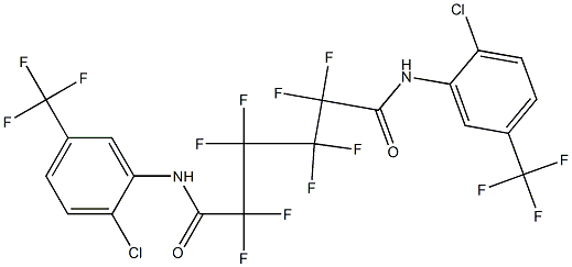 N,N'-bis[2-chloro-5-(trifluoromethyl)phenyl]-2,2,3,3,4,4,5,5-octafluorohexanediamide Structure