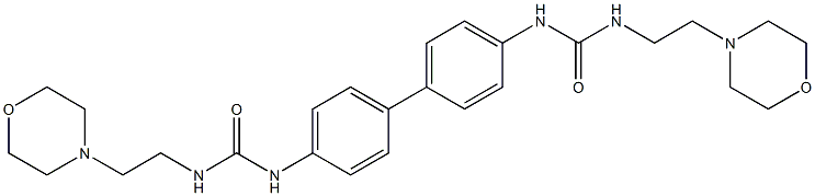 1-(2-morpholin-4-ylethyl)-3-[4-[4-(2-morpholin-4-ylethylcarbamoylamino)phenyl]phenyl]urea,,结构式